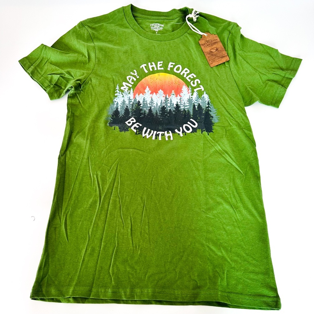 NEW Telluride May The Forrest Be With You Green Short Sleeve T-Shirt Men's Small